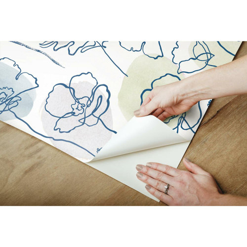 York Wallcoverings Lisa Audit Modern Poppy Peel and Stick Wallpaper